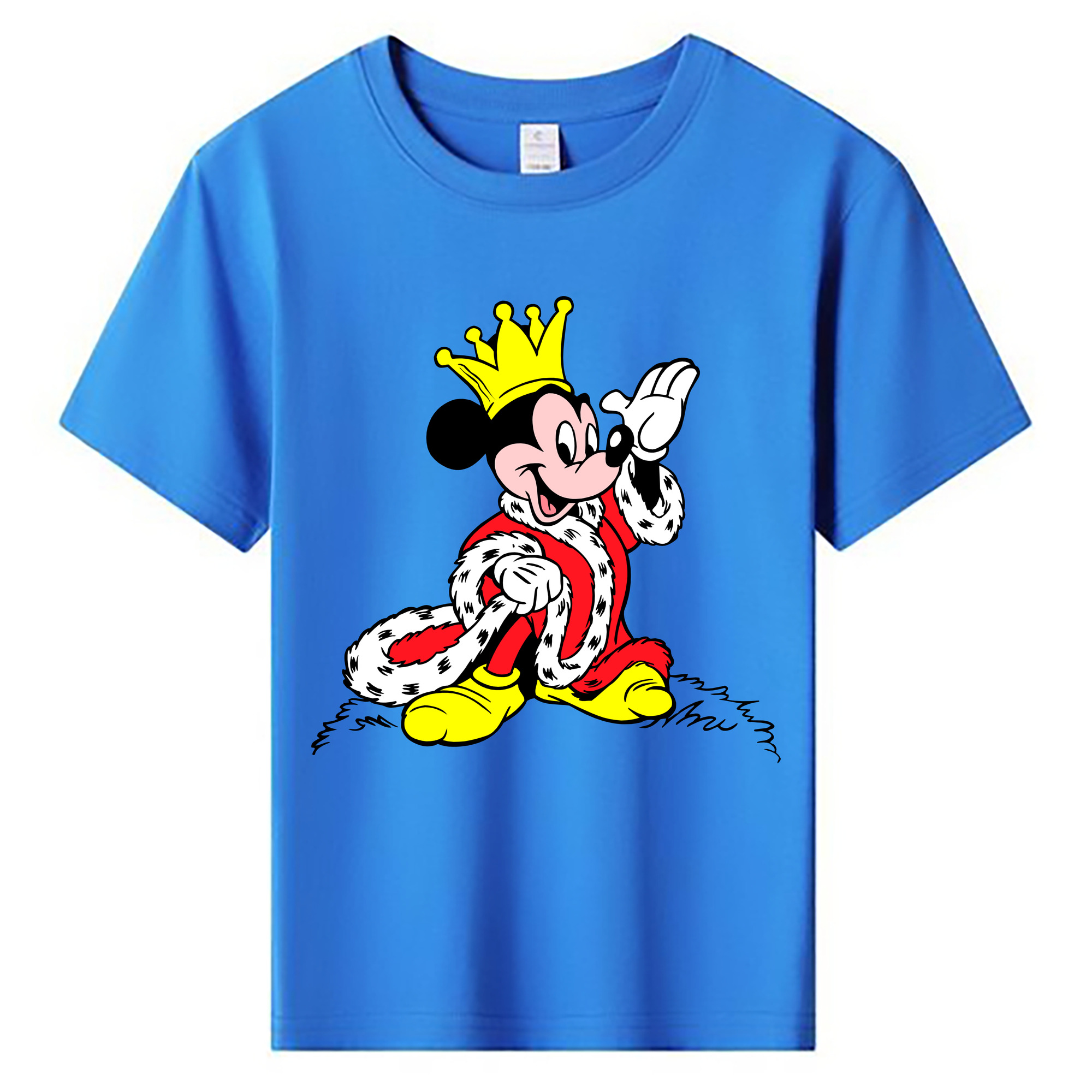 ミッキーマウス Mickey Mouse 綿100％キッズTシャツ（フロントプリント）